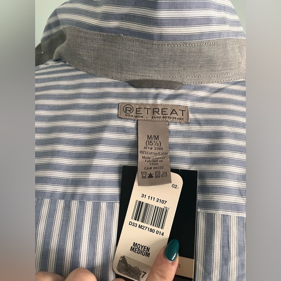 Retreat shirt 100% cotton sz M non iron - Picture 6 of 15
